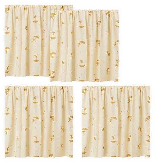 Hoppekids Ole Lukoie gardin till mellanhög säng - Gul