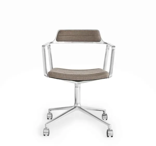 Vipp 452 Swivel Kontorsstol Med Hjul Mörk Sand/Aluminium