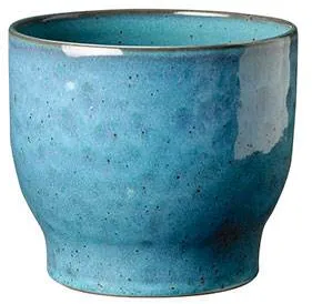 Knabstrup Keramik blomkruka, gråblå - Ø:16,5 cm