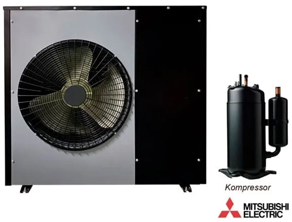 Andersen Electric Nordic One luft/vatten värmepump med WiFi, 7kW, Svart